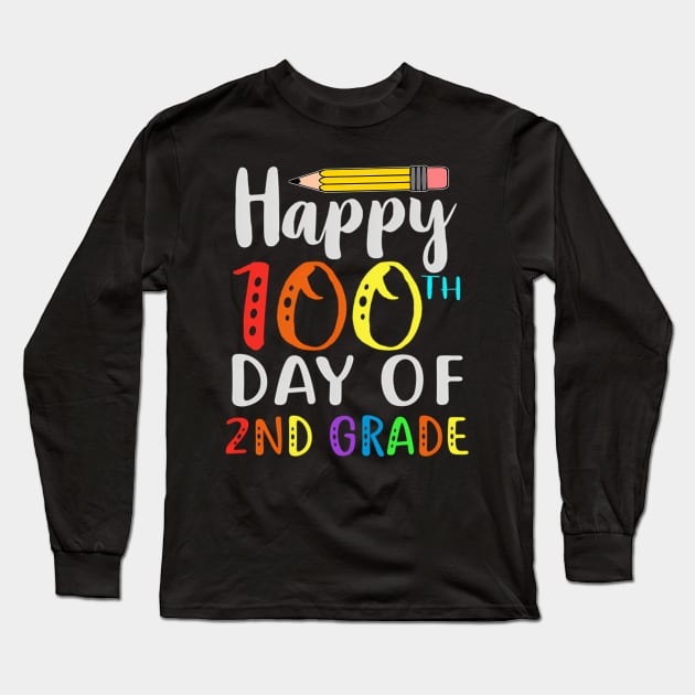 Hap100 Days Of School 100Th Day Of Second Grade Long Sleeve T-Shirt by klei-nhanss